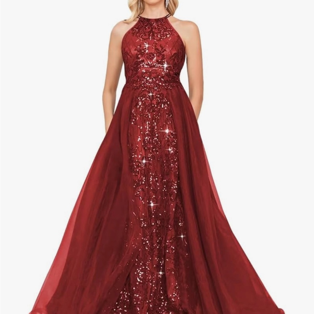 Elegant Red Evening Gown